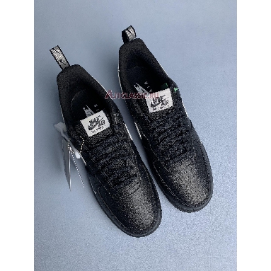 Nike Air Force 1 Low 07 LV8 UT Black Metallic Silver DX8967-001 Black/Metallic Silver Mens Womens Shoes