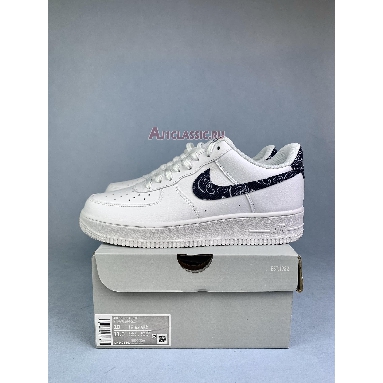 Nike Air Force 1 Low 07 Essential Black Paisley DH4406-101 White/Black-White Mens Womens Shoes