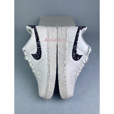 Nike Air Force 1 Low 07 Essential Black Paisley DH4406-101 White/Black-White Mens Womens Shoes