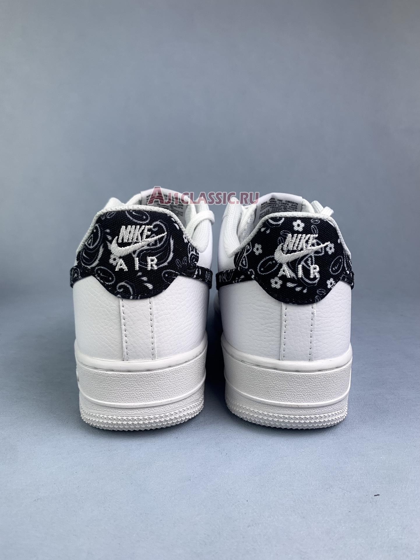 New Nike Air Force 1 Low "07 Essential Black Paisley" DH4406-101 Shoes