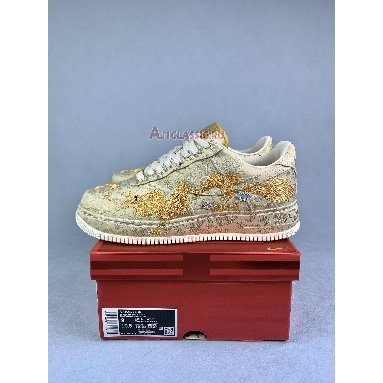 Nike Air Force 1 Low 07 Year of the Dragon 2024 HJ4285-777 Metallic Gold/Metallic Gold-Lilac Mens Womens Shoes