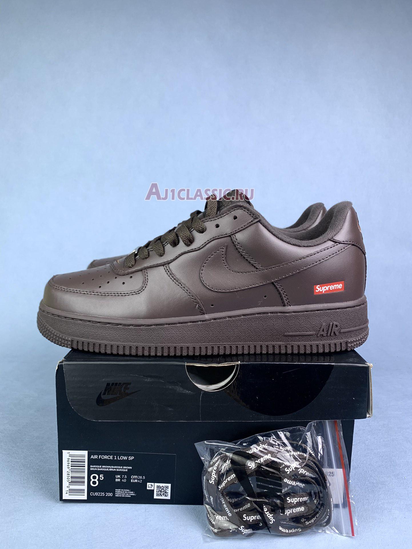 New Supreme x Nike Air Force 1 Low "Box Logo - Baroque Brown" CU9225-200 Shoes