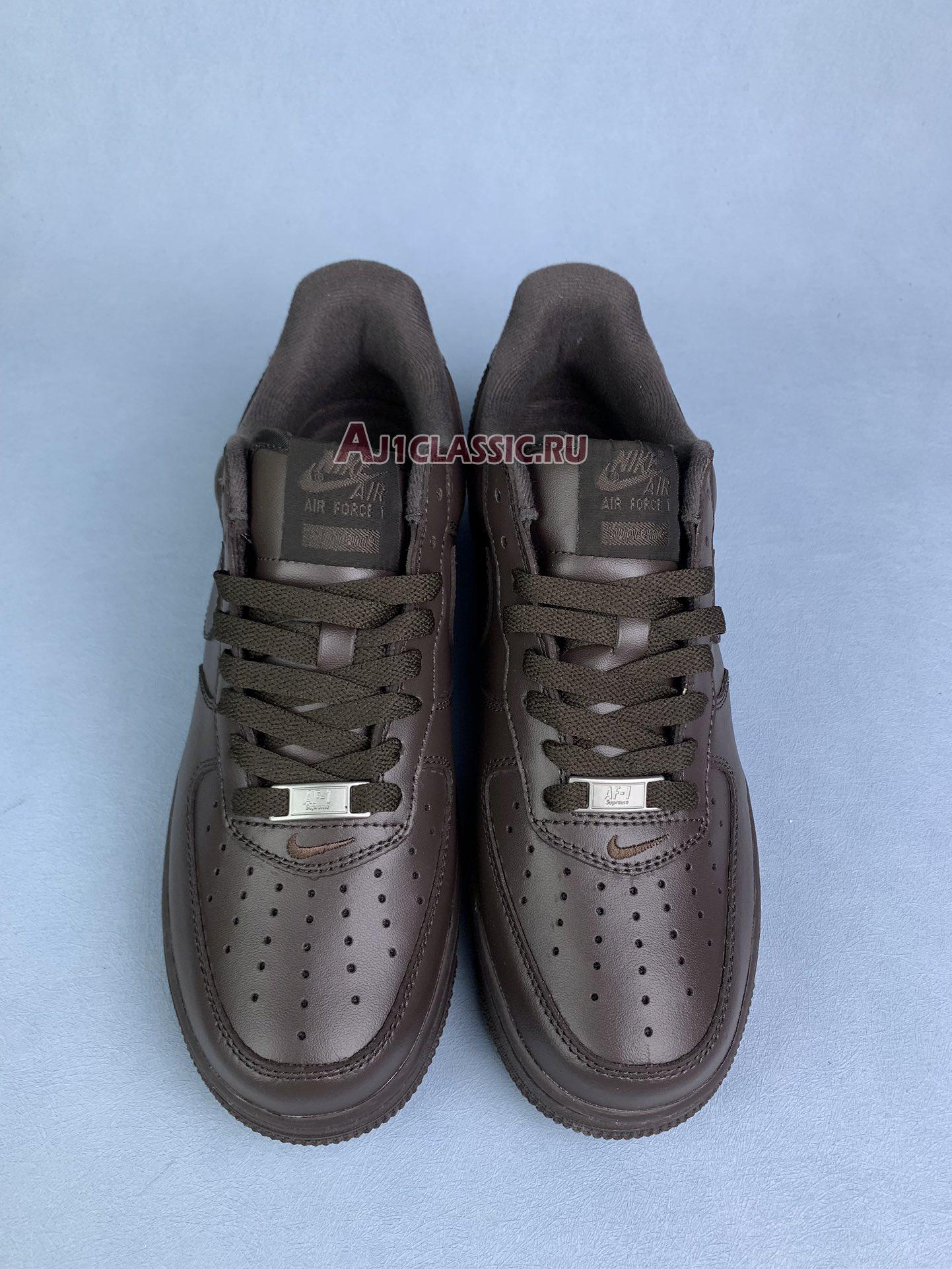 New Supreme x Nike Air Force 1 Low "Box Logo - Baroque Brown" CU9225-200 Shoes