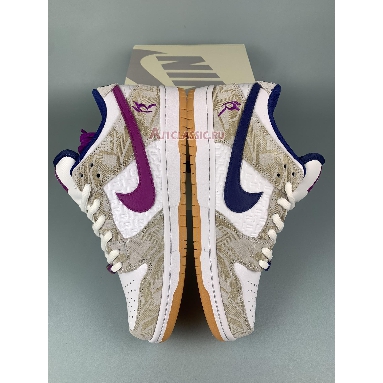 Rayssa Leal x Nike Dunk Low SB Deep Royal Vivid Purple FZ5251-001 Pure Platinum/Deep Royal Blue/Vivid Purple/White/Gum Yellow Mens Womens Shoes