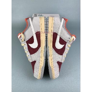 Nike SB Dunk Low Year Of The Dragon Grey Burgundy FZ5528-101-1 Grey/Burgundy-Orange Mens Womens Shoes