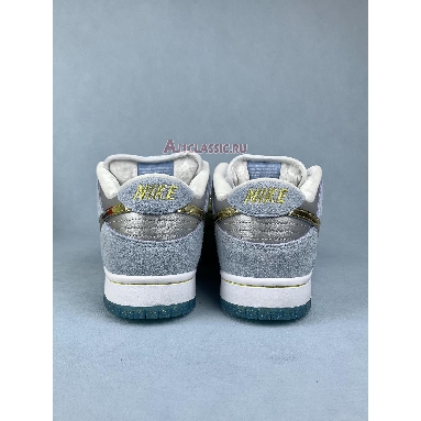 Sean Cliver x Nike SB Dunk Low Holiday Special DC9936-100-1 White/Psychic Blue/Metallic Gold Mens Womens Shoes