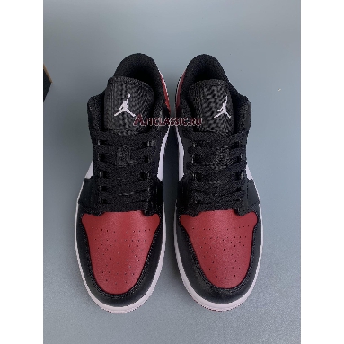 Air Jordan 1 Low Bred Toe 553558-612-1 Gym Red/Black/White Mens Womens Shoes