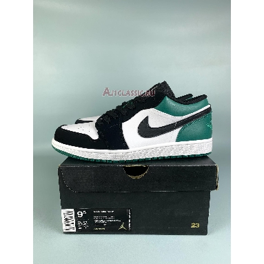 Air Jordan 1 Low Mystic Green 553558-113-1 White/Black-Mystic Green Mens Womens Shoes