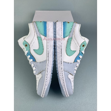 Air Jordan 1 Low SE Emerald Rise FN8899-131 White/White/Football Grey/Emerald Rise Sneakers