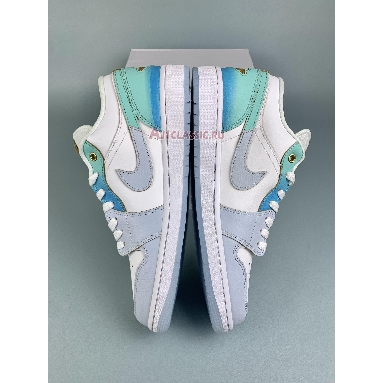 Air Jordan 1 Low SE Emerald Rise FN8899-131 White/White/Football Grey/Emerald Rise Sneakers