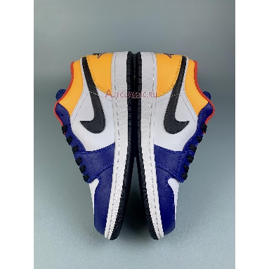 Air Jordan 1 Low White Deep Royal Blue 553558-123-1 White/Deep Royal Blue/Laser Orange/Track Red Sneakers