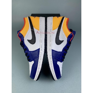 Air Jordan 1 Low White Deep Royal Blue 553558-123-1 White/Deep Royal Blue/Laser Orange/Track Red Sneakers