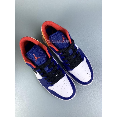 Air Jordan 1 Low White Deep Royal Blue 553558-123-1 White/Deep Royal Blue/Laser Orange/Track Red Sneakers