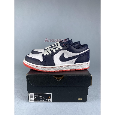 Air Jordan 1 Retro Low Pastel Plum 553558-481-1 Obsidian/Ember Glow-White Sneakers