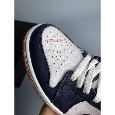 Air Jordan 1 Retro Low Pastel Plum 553558-481-1 Obsidian/Ember Glow-White Sneakers