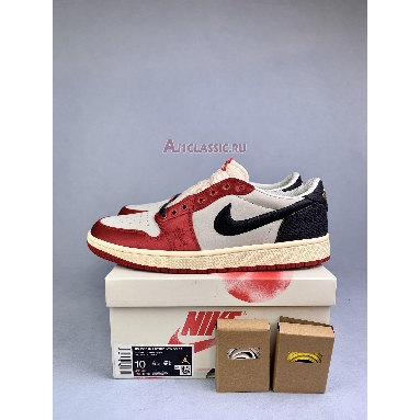 Trophy Room x Air Jordan 1 Retro Low OG SP Rookie Card - Away FN0432-100 Sail/Black/Varsity Red/Muslin/Baltic Blue/Yellow Strike Sneakers