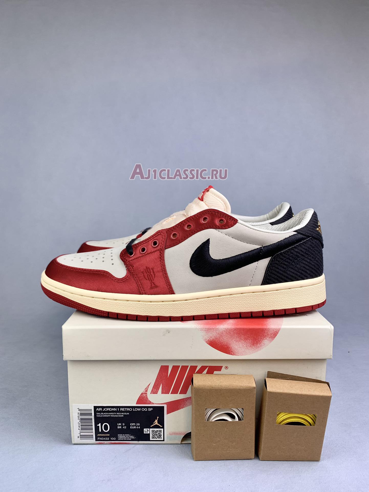 New Trophy Room x Air Jordan 1 Retro Low OG SP "Rookie Card - Away" FN0432-100 Shoes