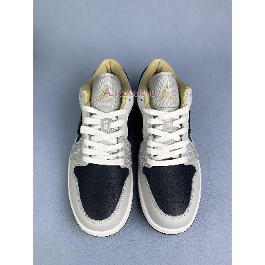 Air Jordan 1 Low Beaded Swoosh DV1762-001-1 Anthracite/Light Bone/Sail/Wolf Grey/Gold Dust Mens Womens Shoes