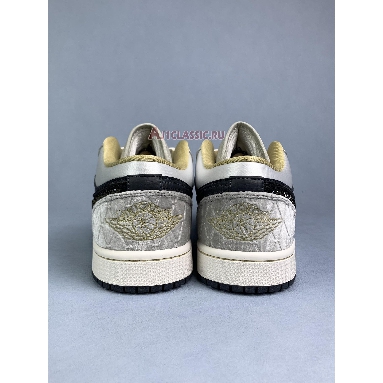 Air Jordan 1 Low Beaded Swoosh DV1762-001-1 Anthracite/Light Bone/Sail/Wolf Grey/Gold Dust Sneakers