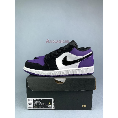 Air Jordan 1 Low Court Purple 553558-125-1 White/Black-Court Purple Sneakers