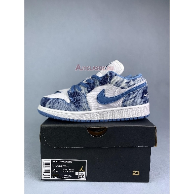 Air Jordan 1 Low Washed Denim DM8947-100 White/Dutch Blue/White Sneakers