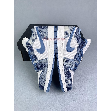 Air Jordan 1 Low Washed Denim DM8947-100 White/Dutch Blue/White Sneakers