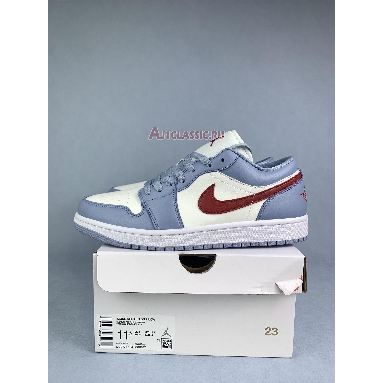 Air Jordan 1 Low Blue Whisper Dune Red DC0774-164 Sail/Blue Grey/White/Dune Red Sneakers