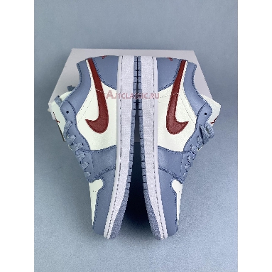 Air Jordan 1 Low Blue Whisper Dune Red DC0774-164 Sail/Blue Grey/White/Dune Red Sneakers