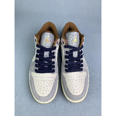 Air Jordan 1 Low SE Repaired Denim Swoosh FZ5042-041 Phantom/Coconut Milk/Amber Brown/Star Blue Sneakers