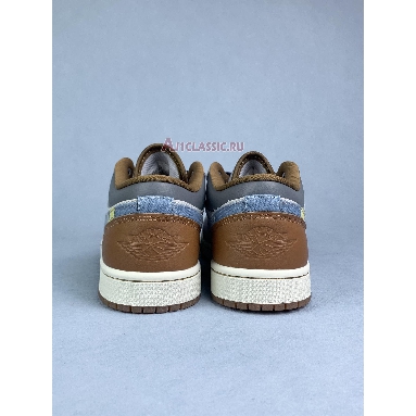 Air Jordan 1 Low SE Repaired Denim Swoosh FZ5042-041 Phantom/Coconut Milk/Amber Brown/Star Blue Sneakers