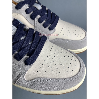 Air Jordan 1 Low SE Repaired Denim Swoosh FZ5042-041 Phantom/Coconut Milk/Amber Brown/Star Blue Sneakers