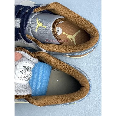 Air Jordan 1 Low SE Repaired Denim Swoosh FZ5042-041 Phantom/Coconut Milk/Amber Brown/Star Blue Sneakers