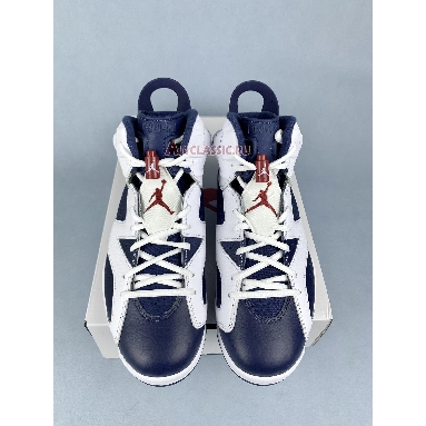 Air Jordan 6 Retro Olympic 2024 CT8529-164 White/Varsity Red/Midnight Navy Mens Womens Shoes