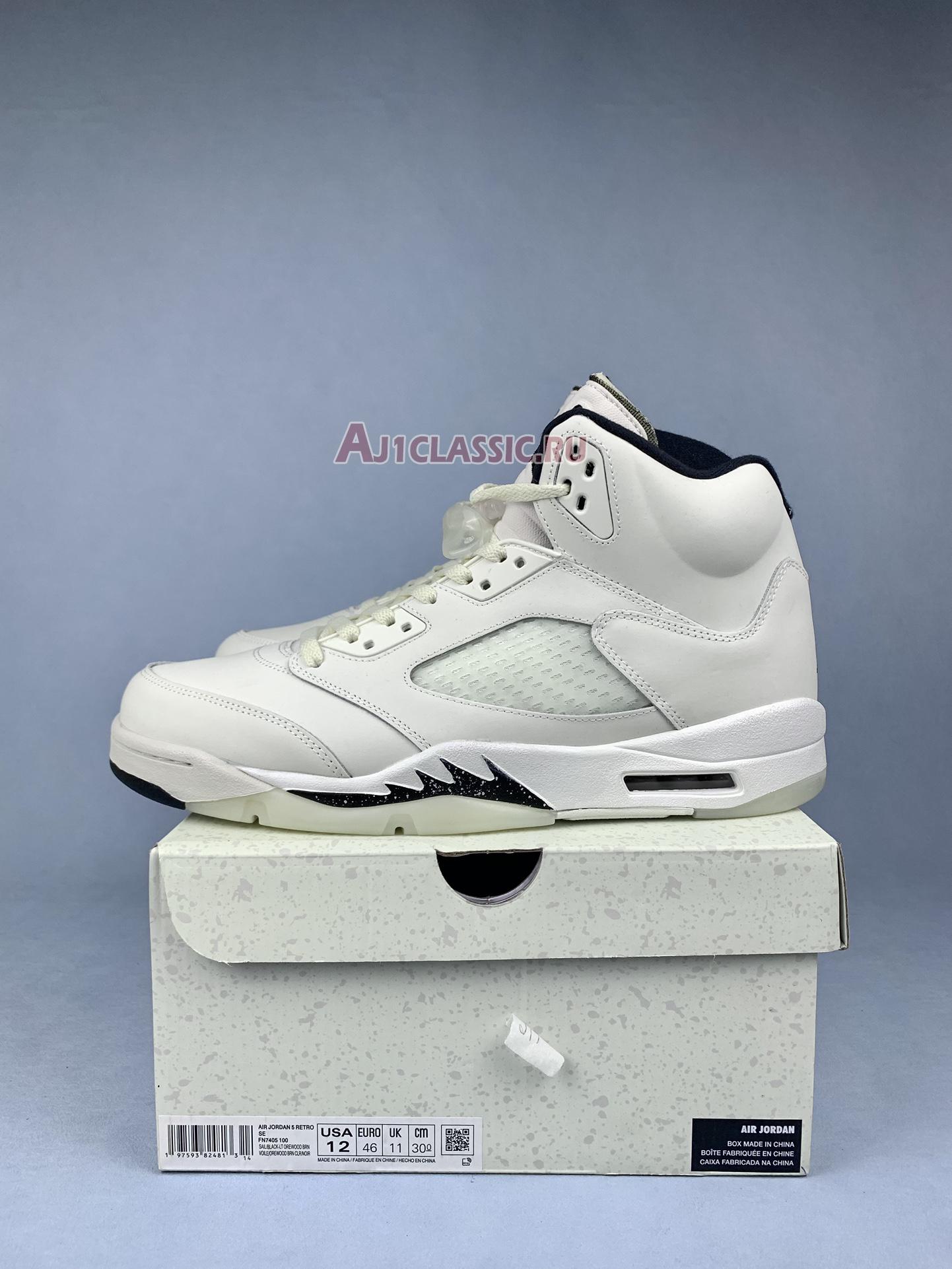 New Air Jordan 5 Retro SE "Sail" FN7405-100 Shoes