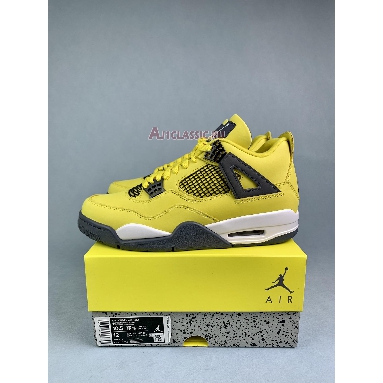 Air Jordan 4 Retro Lightning 2021 CT8527-700 Tour Yellow/Multi-Color/Multi-Color/Dark Blue Grey Sneakers