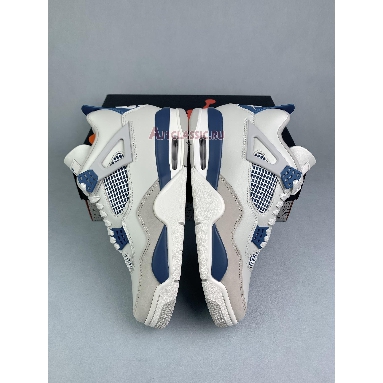 Air Jordan 4 Retro Military Blue 2024 FV5029-141 Off-White/Military Blue/Neutral Grey Mens Womens Shoes