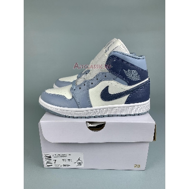 Air Jordan 1 Mid Diffused Blue BQ6472-140 Sail/Diffused Blue/Blue Grey Sneakers