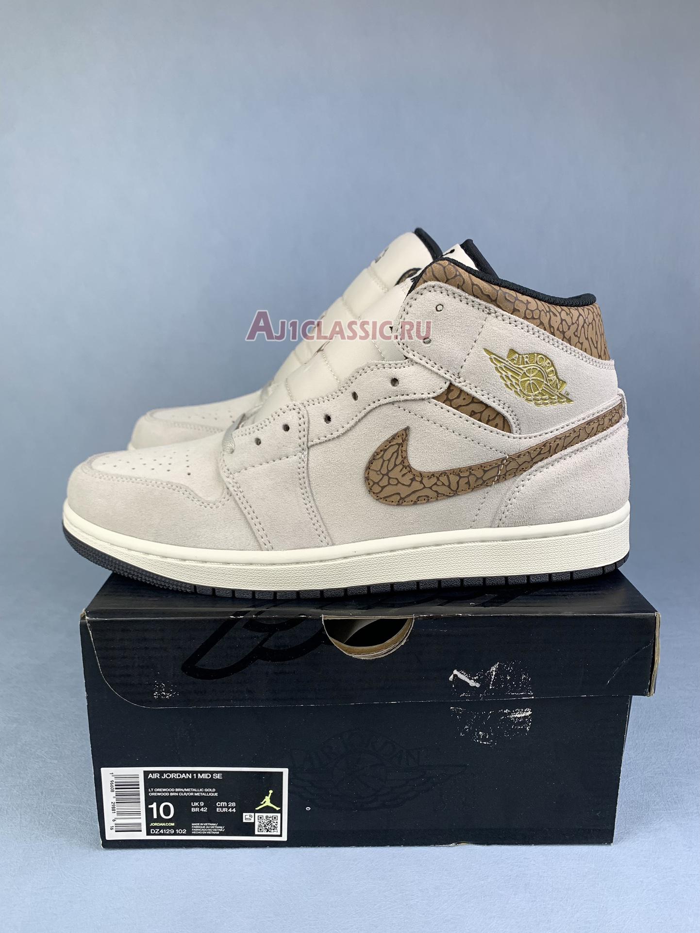 New Air Jordan 1 Mid SE "Brown Elephant" DZ4129-102 Shoes