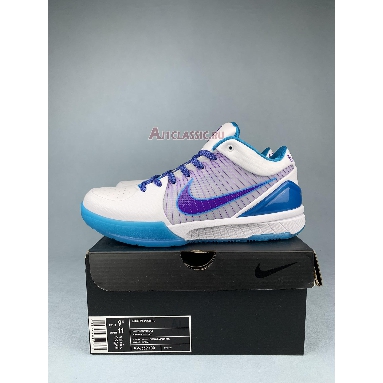 Nike Zoom Kobe 4 Protro Draft Day Hornets AV6339-100 White/Orion Blue/Varsity Purple Mens Womens Shoes