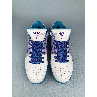 Nike Zoom Kobe 4 Protro Draft Day Hornets AV6339-100 White/Orion Blue/Varsity Purple Mens Womens Shoes