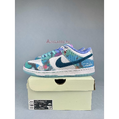 Futura Laboratories x Nike Dunk Low SB Bleached Aqua HF6061-400 Bleached Aqua/Geode Teal/White Mens Womens Shoes