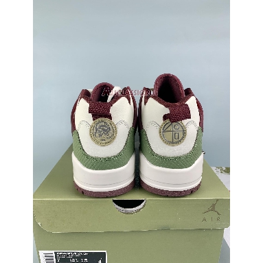 Jordan Spizike Low Year of the Dragon FJ6372-100 Sail/Oil Green/Dark Team Red/Metallic Gold Grain Sneakers