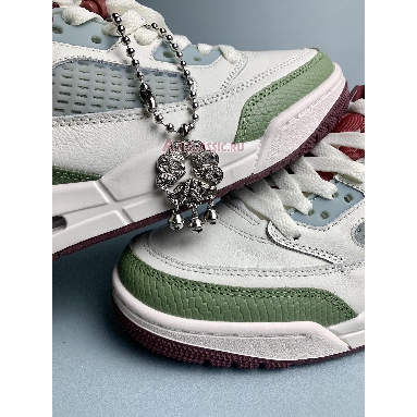 Jordan Spizike Low Year of the Dragon FJ6372-100 Sail/Oil Green/Dark Team Red/Metallic Gold Grain Mens Womens Shoes