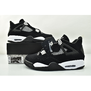 Air Jordan 4 Retro White Thunder FQ8138-001 Black/White-Black Sneakers