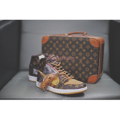 Louis Vuitton x Off-White x Air Jordan 1 Off-Louis Brown AQ0818-202-2 Brown/Brown-White (Includes one LV suitcase) Sneakers