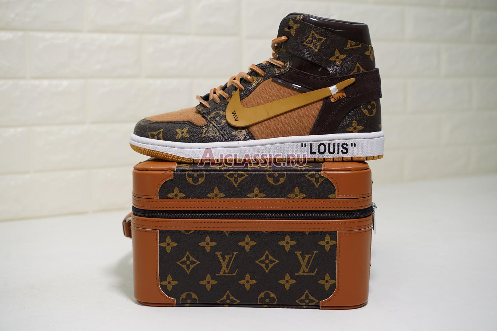 Louis Vuitton x Off-White x Air Jordan 1 "Off-Louis Brown" AQ0818-202-2 (Includes one LV suitcase)