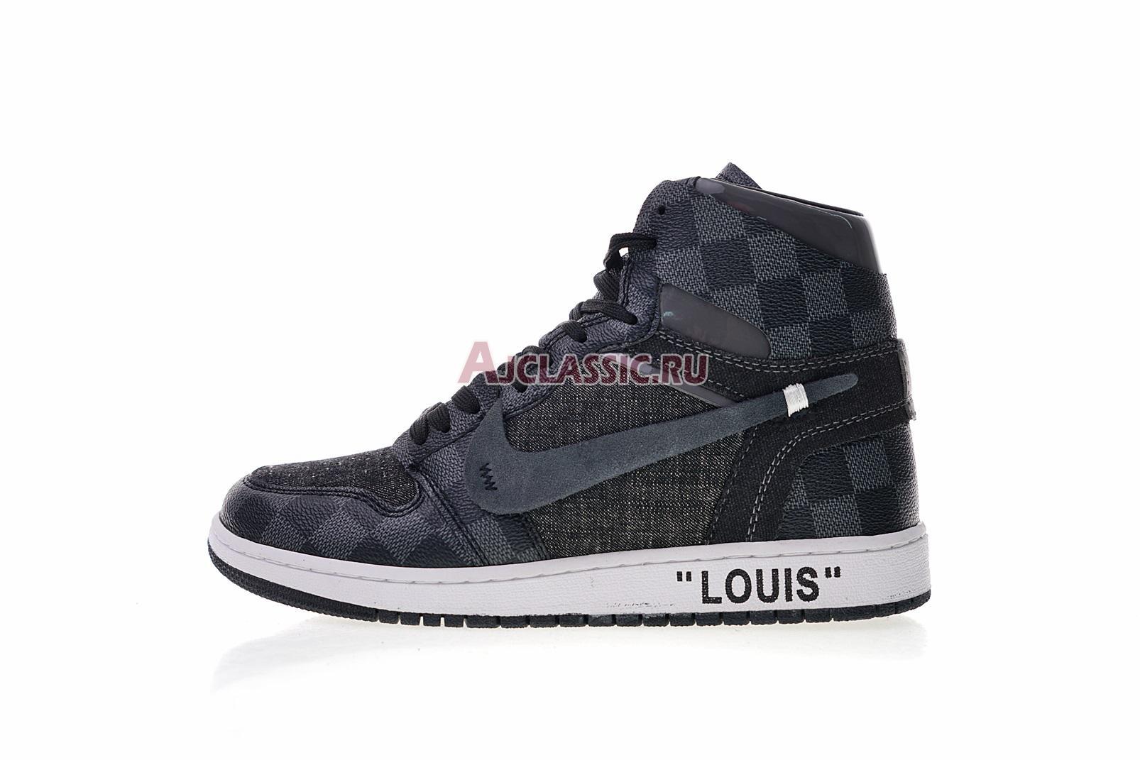 Louis Vuitton x Off-White x Air Jordan 1 "Off-Louis Grey Black" AQ0818-001 (Includes one LV suitcase)