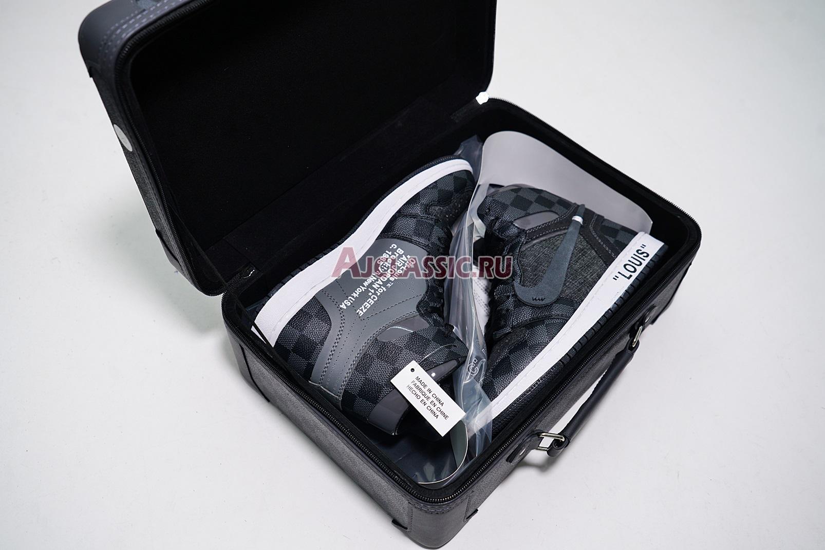 Louis Vuitton x Off-White x Air Jordan 1 "Off-Louis Grey Black" AQ0818-001 (Includes one LV suitcase)