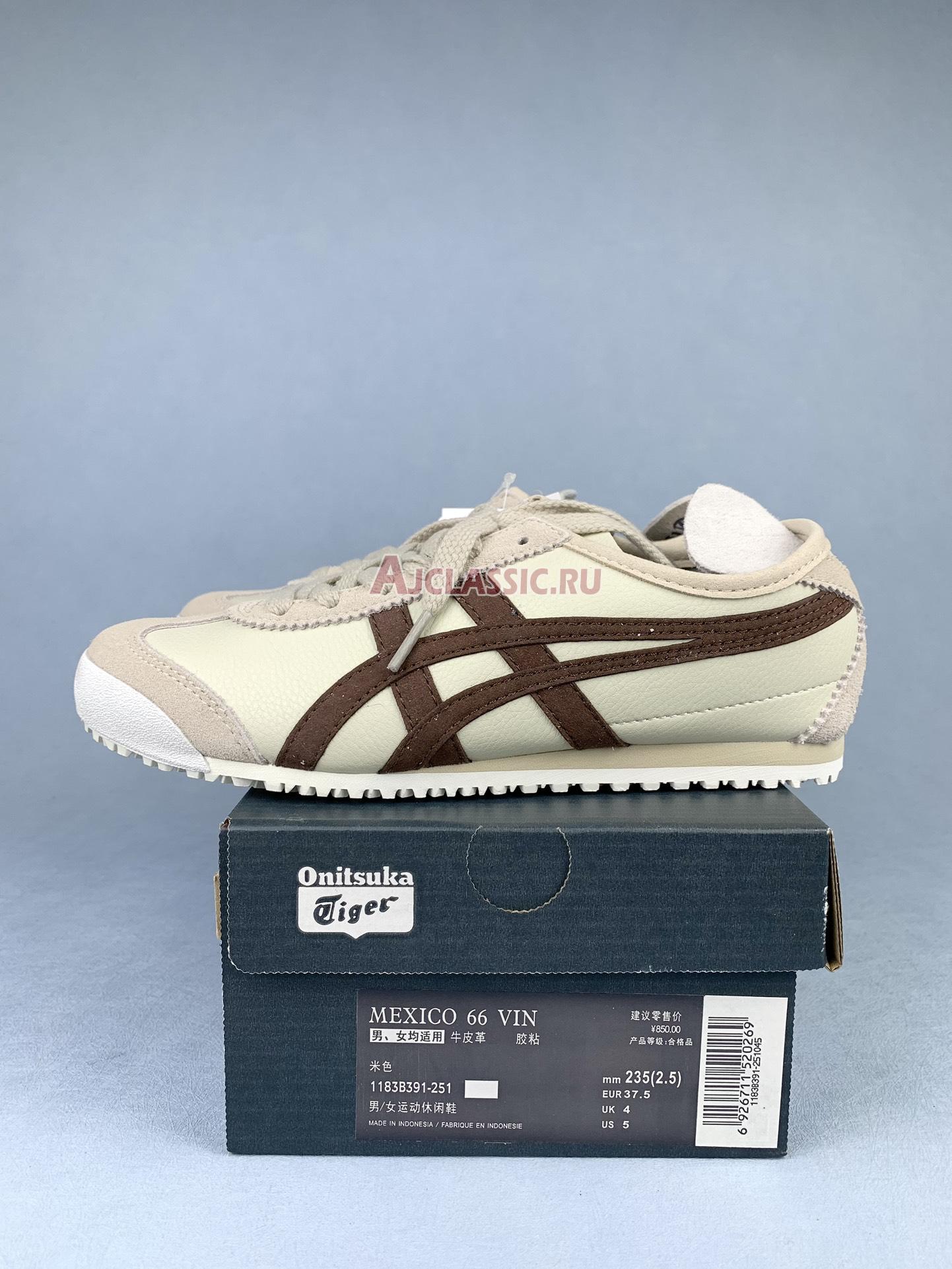 New Onitsuka Tiger Mexico 66 Vintage "Cream Burgundy" 1183B391-251 Shoes