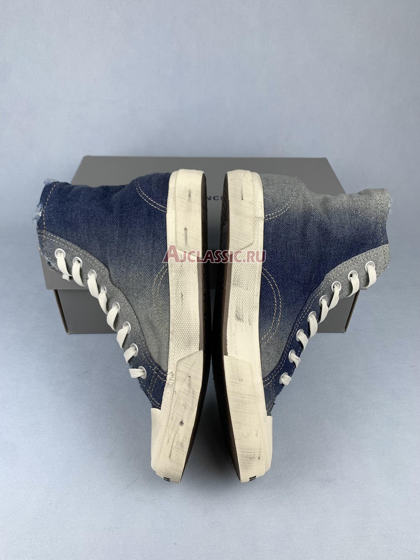 Balenciaga Paris High "Destroyed - Denim" 688752 W3RCL 4090